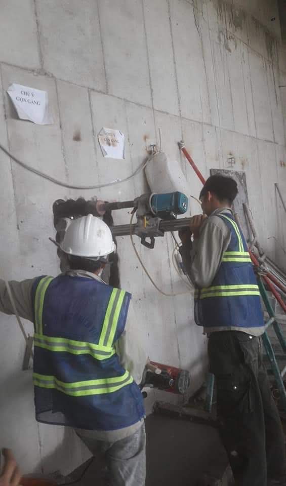 khoan rút lõi bê tông nhanh chóng tại Quảng Ninh