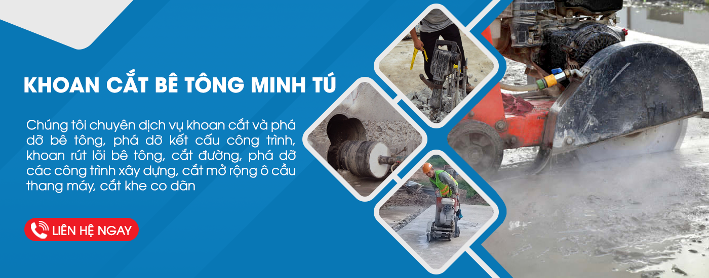 khoan cắt bê tông nền, tường, sàn, dầm chính xác tại Quảng Ninh
